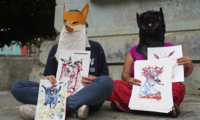 Integrantes de colectivo Oaxaperras participan en una protesta, el 10 de junio de 2023, en el estado de Oaxaca (México). EFE/Jesús Méndez