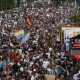 Cientos de personas participan de la marcha del Orgullo LGBTIQ+, en Cali (Colombia), en una fotografía de archivo. EFE/Ernesto Guzmán