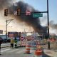 Fotografía cedida por el Departamento de Bomberos de Filadelfia que muestra el humo que sale de un camión en llamas en la carretera interestatal 95, cerca de Filadelfia, Pensilvania (EE.UU.), este 11 de junio de 2023. EFE/Departamento de Bomberos de Filadelfia
