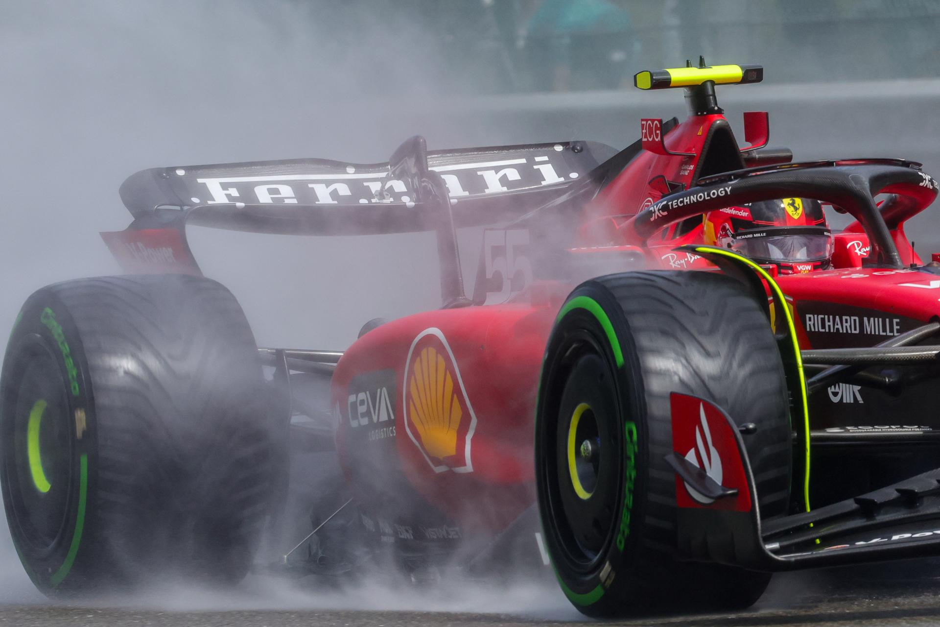 Carlos Sainz, durante el Gran Premio de Bélgica de Fórmula 1. EFE/EPA/OLIVIER MATTHYS