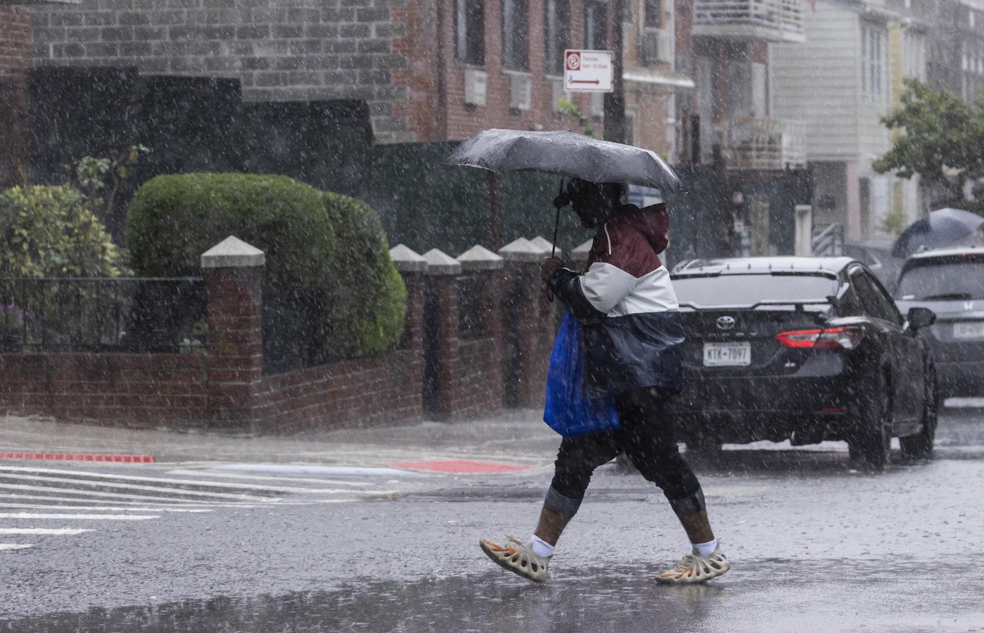 Vista de las lluvias en Nueva York, el 29 de septiembre de 2023. EFE/Justin Lane