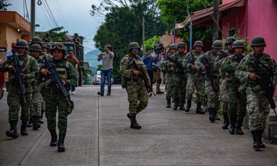 Miembros del Ejercito  Mexicano realizan "patrullajes y reconocimiento hoy del área urbana y rural del municipio de Comala estado de Chiapas (México). EFE/ Carlos López