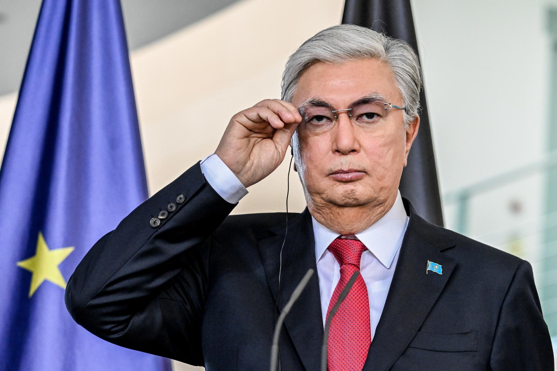 El presidente de Kazajistán, Kasim-Yomart Tokáev. EFE/EPA/FILIP SINGER