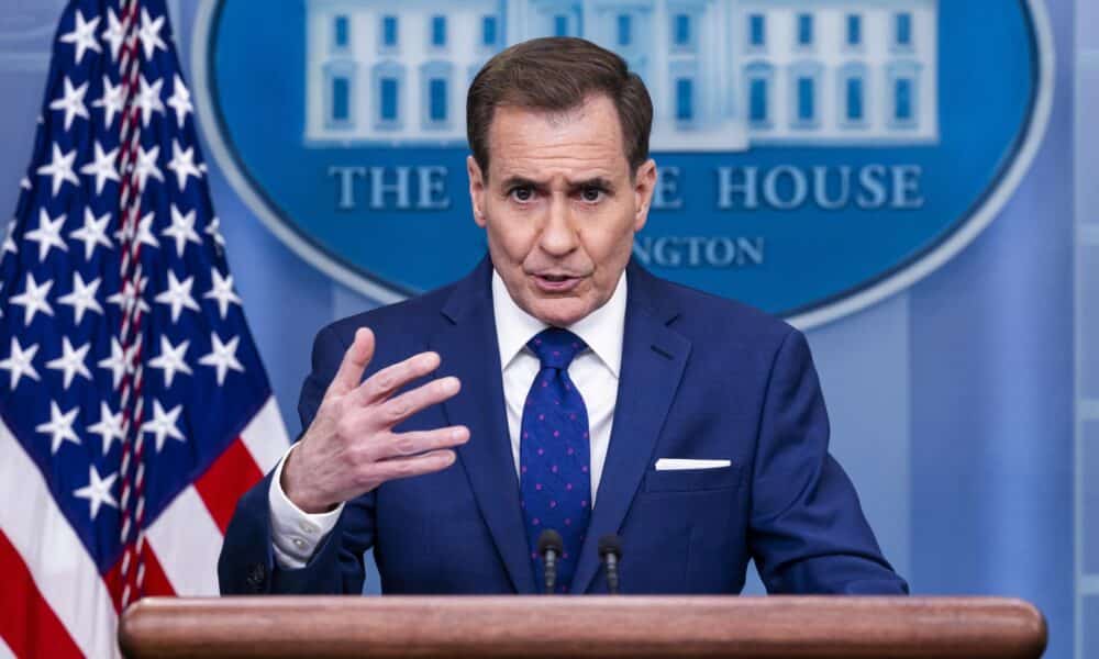 El portavoz de Seguridad Nacional de la Casa Blanca, John Kirby, en una fotografía de archivo. EFE/EPA/JIM LO SCALZO/Pool