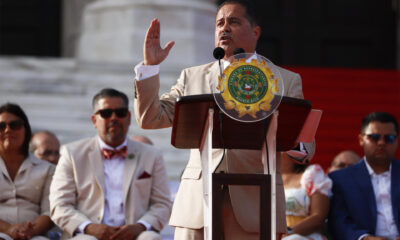 El presidente del Senado de Puerto Rico, José Luis Dalmau (c), en una fotografía de archivo. EFE/ Thais Llorca