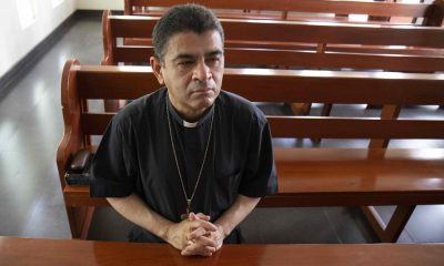 Fotografía de archivo que muestra al obispo nicaragüense Rolando Álvarez, en Managua (Nicaragua). EFE/ Jorge Torres