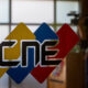 Fotografía de archivo en la que se registró un logo del Consejo Nacional Electoral (CNE) de Venezuela, en la capital venezolana. EFE/Miguel Gutiérrez