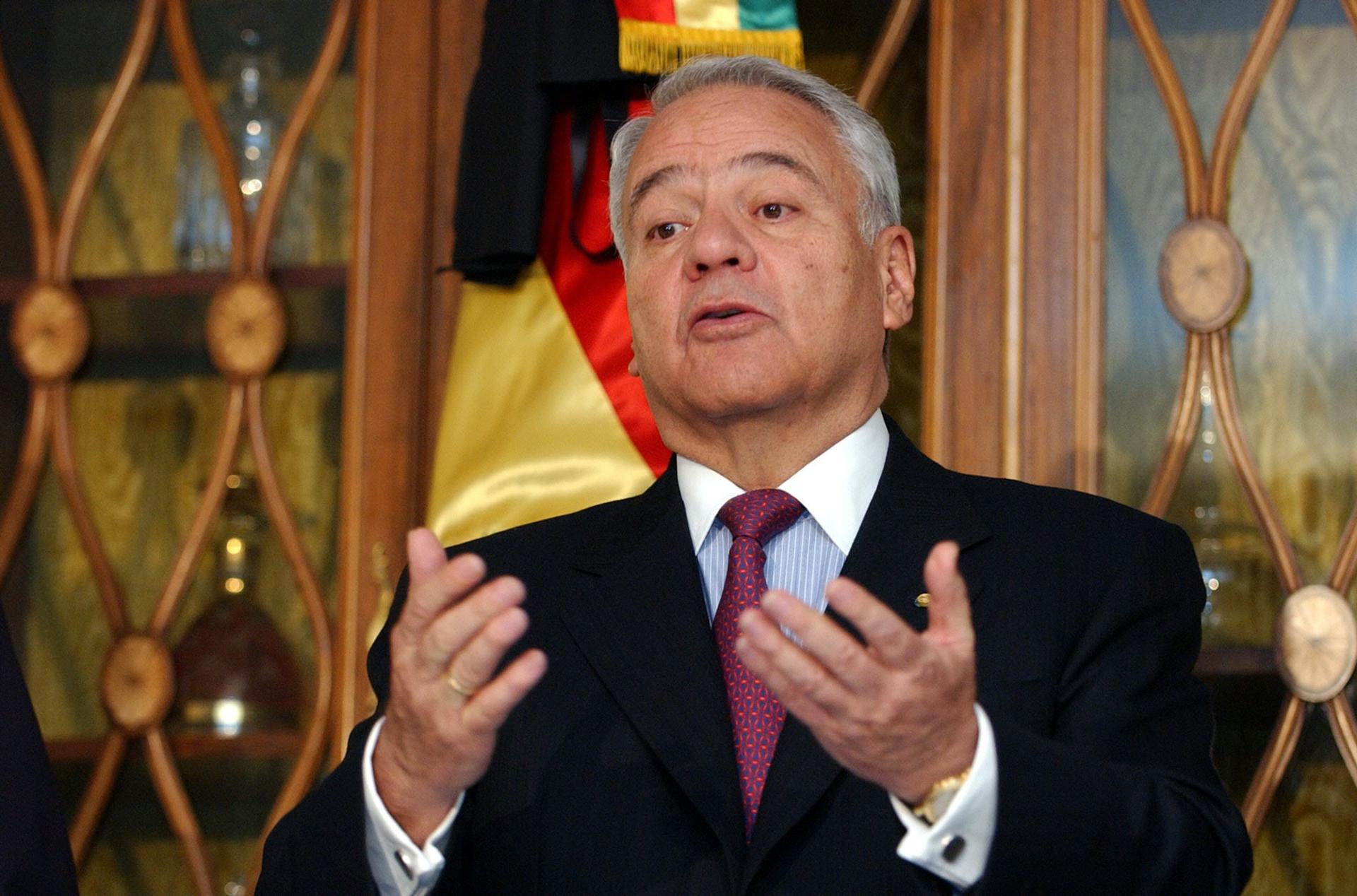 Imagen de archivo del expresidente de Bolivia Gonzalo Sánchez de Lozada. FE/Leo La Valle