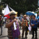 Manifestantes exigen la renuncia de fiscal general de Guatemala, Consuelo Porras, hoy en Ciudad de Guatemala (Guatemala). EFE/Edwin Bercian