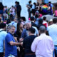 Centenares de personas reclamaron respeto a los derechos de la comunidad LGBTI (trans, lesbianas, gais, bisexuales e intersexuales) con una colorida marcha que este año arribó a su vigésimo aniversario, hoy en Asunción (Paraguay). EFE/ César Sánchez
