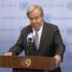 El secretario general de la ONU, António Guterres, habla en una rueda de prensa, este 25 de octubre de 2023, en Nueva York. EFE/ Justin Lane