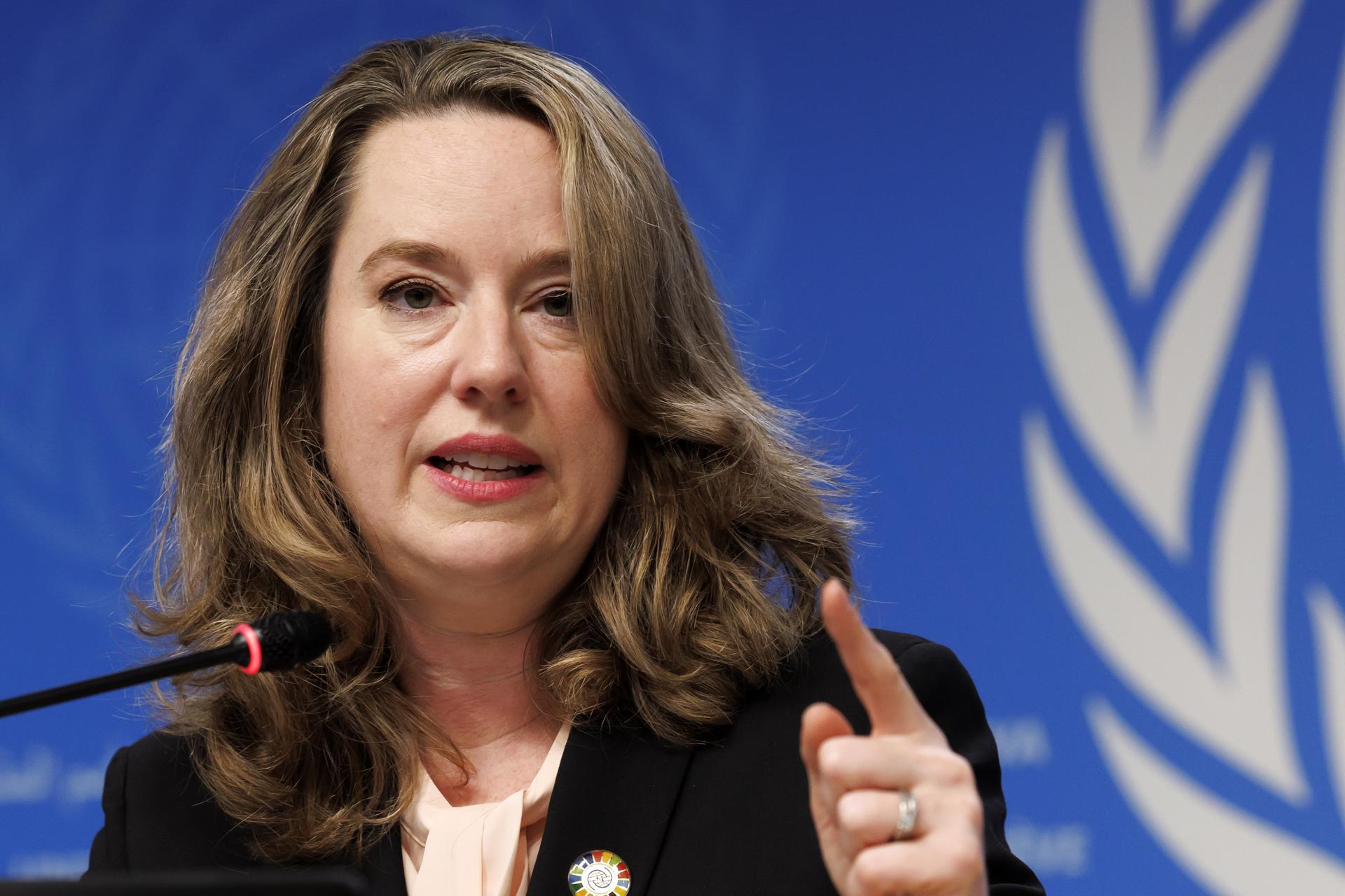 La nueva directora general de la Organización Mundial para las Migraciones (OIM), Amy Pope. EFE/EPA/SALVATORE DI NOLFI