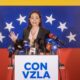 La exdiputada María Corina Machado, ofrece declaraciones a periodistas, el 24 de octubre de 2023, en Caracas (Venezuela). EFE/ Miguel Gutiérrez