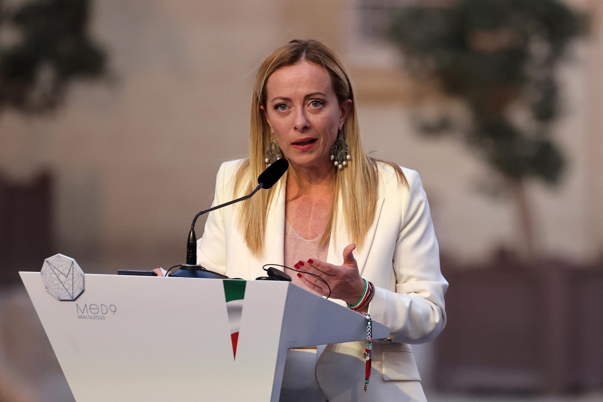 Foto de archivo de la primera ministra italiana, Giorgia Meloni EFE/EPA/Domenic Aquilina