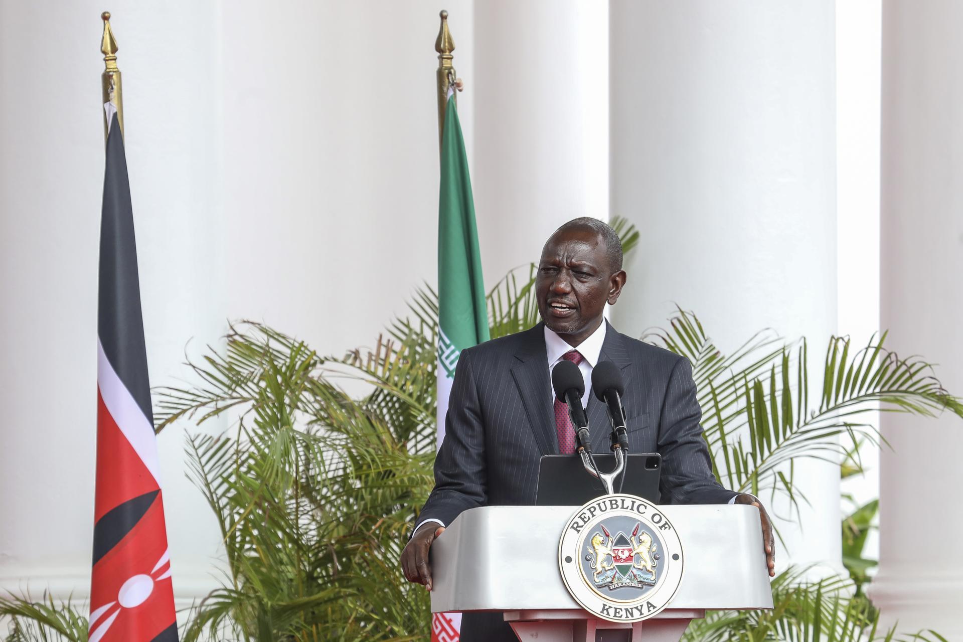 Imagen de archivo del presidente de Kenia, William Ruto. EFE/EPA/Daniel Irungu