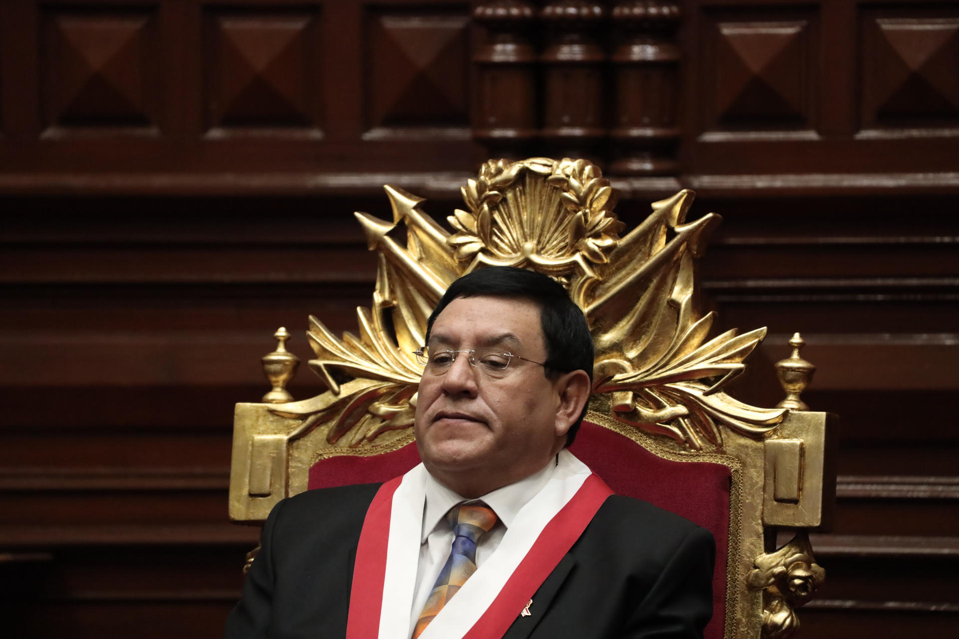 El presidente del Congreso de Perú, Alejandro Soto, en una fotografía de archivo. EFE/Aldair Mejía/Pool