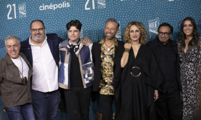 El elenco de la película "Confesiones" posa durante la alfombra roja de la película "Confesiones" dentro del Festival Internacional de Cine de Morelia (México). EFE/ Iván Villanueva