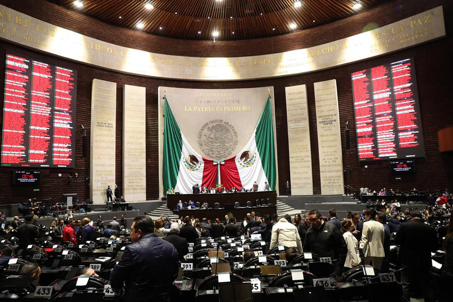 Vista general del recinto de la Cámara de Diputados en Ciudad de México (México). EFE/ Madla Hartz