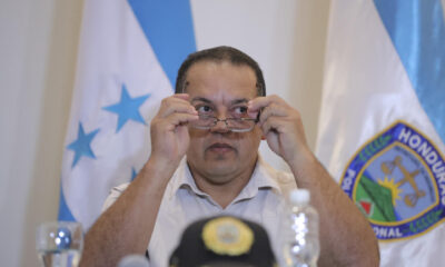 Fotografía de archivo en la que se registró al ministro de Seguridad de Honduras, Gustavo Sánchez. EFE/Gustavo Amador