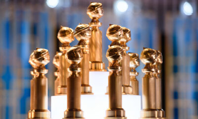Fotografía cedida por la Asociación de la Prensa Extranjera de Hollywood (HFPA) donde se muestran las estatuillas de los premios Golden Globe. EFE/HFPA