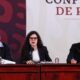 Fotografía de la secretaria de gobernación María Luisa Alcalde (c).  EFE/Sáshenka Gutiérrez