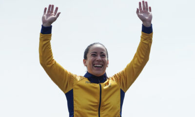 Foto de archivo de la deportista colombiana Mariana Pajón. EFE/ Adriana Thomasa