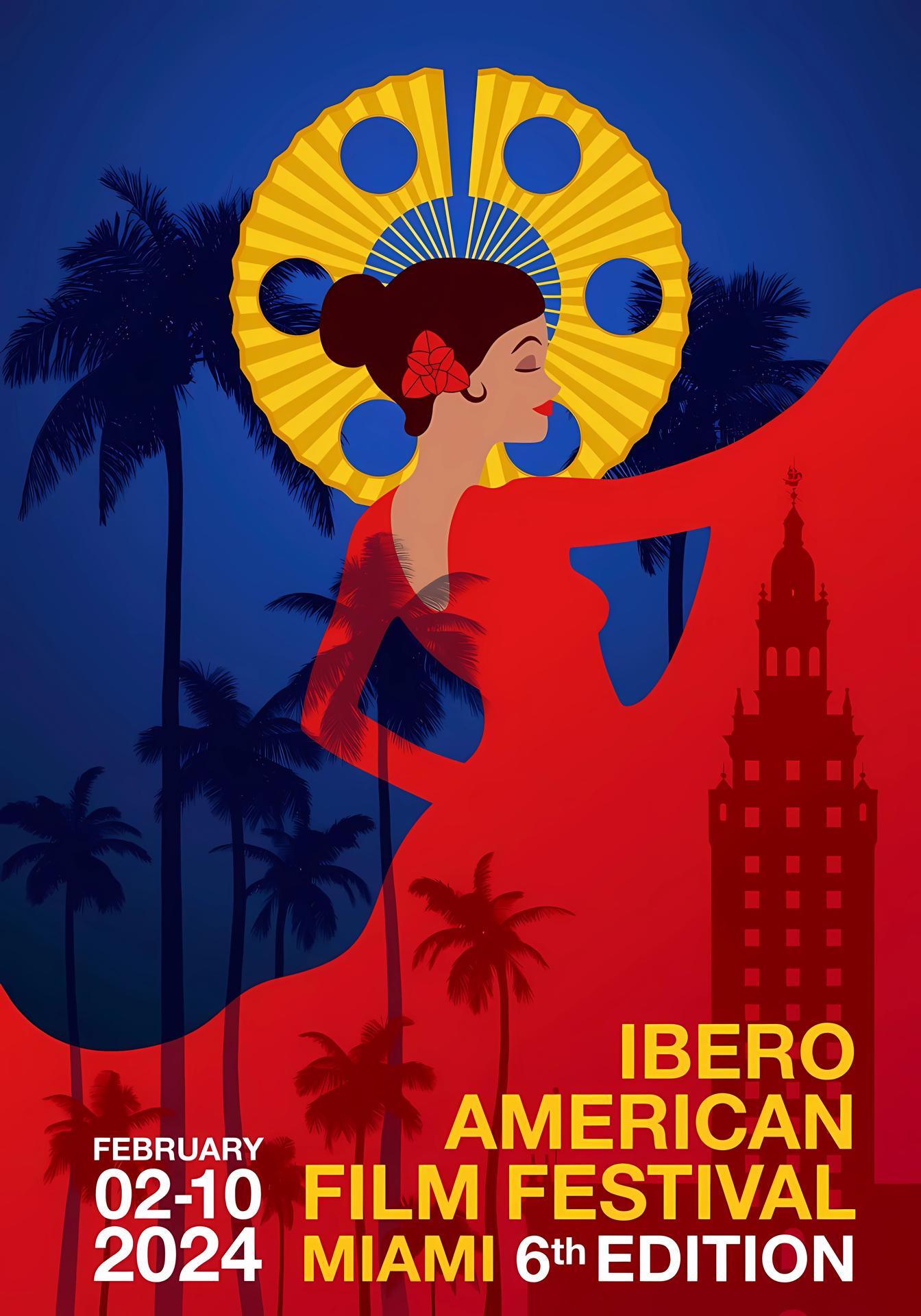 Imagen cedida por el Festival de Cine Iberoamericano de Miami (IAFFM) donde se muestra el cartel de su sexta edición, que se celebrará del 2 al 10 de febrero próximo, con más de una veintena de películas de ocho países de Iberoamérica. EFE/ IAFFM / SOLO USO EDITORIAL/ SOLO DISPONIBLE PARA ILUSTRAR LA NOTICIA QUE ACOMPAÑA (CRÉDITO OBLIGATORIO)