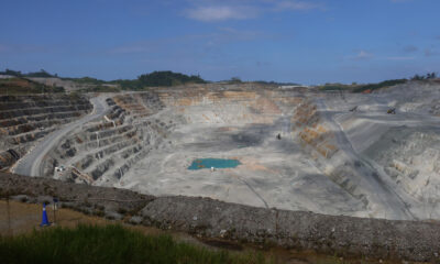 La zona de extracción de minerales llamado Tajo Botija, en las instalaciones de la mina Cobre Panamá, en una fotografía de archivo. EFE/Gabriel Rodríguez