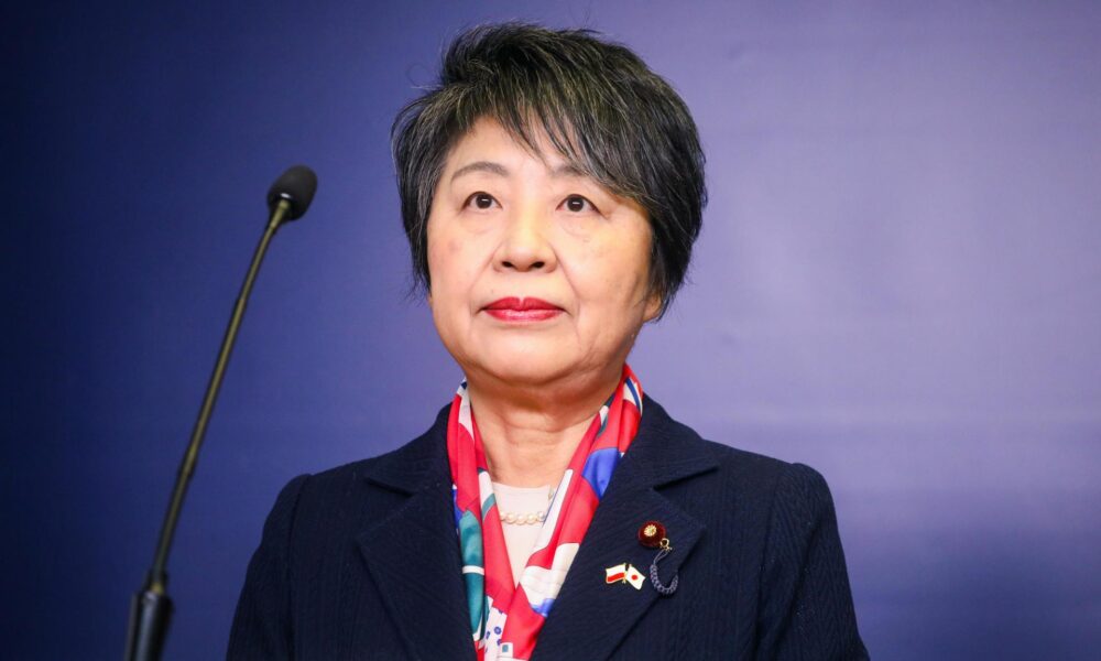 Fotografía de archivo en la que se registró a la ministra de Relaciones Exteriores de Japón, Yoko Kamikawa. EFE/Albert Zawada