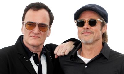 El actor estadounidense Brad Pitt (d) y el director de cine estadounidense Quentin Tarantino (i), en una fotografía de archivo. EFE/Sebastien Nogier