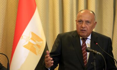 Foto archivo. Ministro de asuntos exteriores egipcio, Sameh Shoukry EFE/EPA/Ahmed Jalil