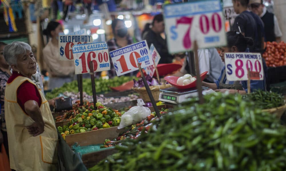 Una mujer compra verduras en el Mercado de Jamaica en Ciudad de México (México). Imagen de archivo. EFE/ Isaac Esquivel