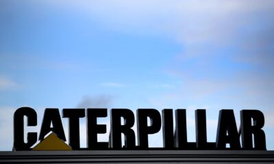 Vista del logo de la empresa Caterpillar, en una fotografía de archivo. EFE/ Friedemann Vogel