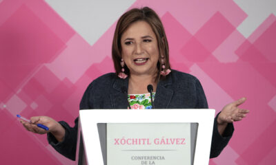 La candidata presidencial opositora Xóchitl Gálvez participa durante su "Conferencia de la verdad" en la Ciudad de México (México). Imagen de archivo. EFE/José Méndez