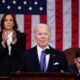 El presidente de Estados Unidos, Joe Biden, fue registrado este jueves, 7 de marzo, al dar su discurso sobre el Estado de la Unión, ante el Congreso e invitados al Capitolio, en Washington DC (EE.UU.. EFE/Shawn Thes/Pool