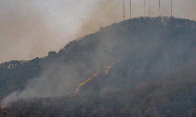 Fotografía de archivo que muestra un incendio forestal en el cerro Mactumatzá en Tuxtla Gutiérrez, estado Chiapas (México). EFE/ Carlos López