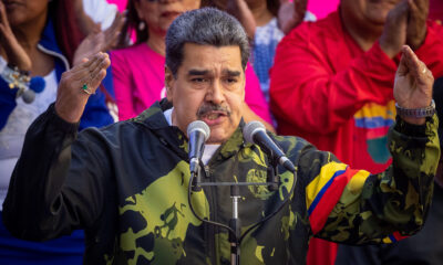 Fotografía de archivo en la que se registró al presidente de Venezuela, Nicolás Maduro, durante un acot público, en Caracas (Venezuela). EFE/Rayner Peña.
