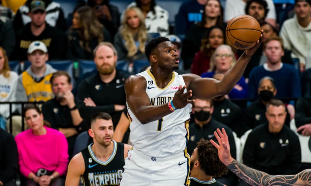 Zion Williamson de los Pelicans, en una fotografía de archivo. EFE/ Matthew A. Smith