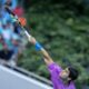 Carlos Alcaraz de España en acción contra Lorenzo Musetti de Italia durante su partido de tenis masculino el torneo de tenis Miami Open 2024, en Miami. EFE/EPA/CRISTÓBAL HERRERA-ULASHKEVICH