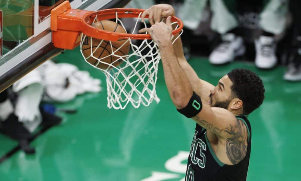 Jayson Tatum de los Boston Celtics, en una fotografía de archivo.EFE/Cj Gunther