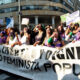Mujeres participan en una manifestación en conmemoración del Día Internacional de la Mujer, este viernes en Bogotá (Colombia). EFE/ María José González
