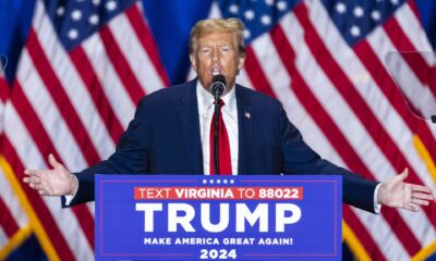 El expresidente estadounidense Donald Trump habla con sus partidarios durante un mitin de campaña del Super Martes en Richmond, Virginia, EE.UU., este 2 de marzo de 2024. EFE/EPA/Jim Lo Scalzo