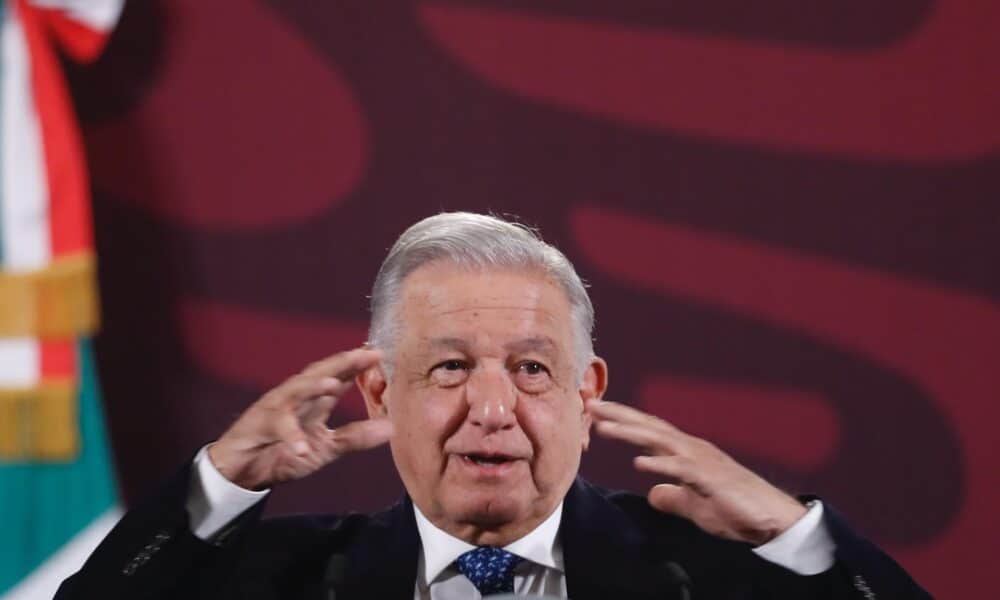 El presidente de México, Andrés Manuel López Obrador, habla durante una rueda de prensa, en Palacio Nacional de la Ciudad de México (México). Fotografía de archivo. EFE/Sáshenka Gutiérrez