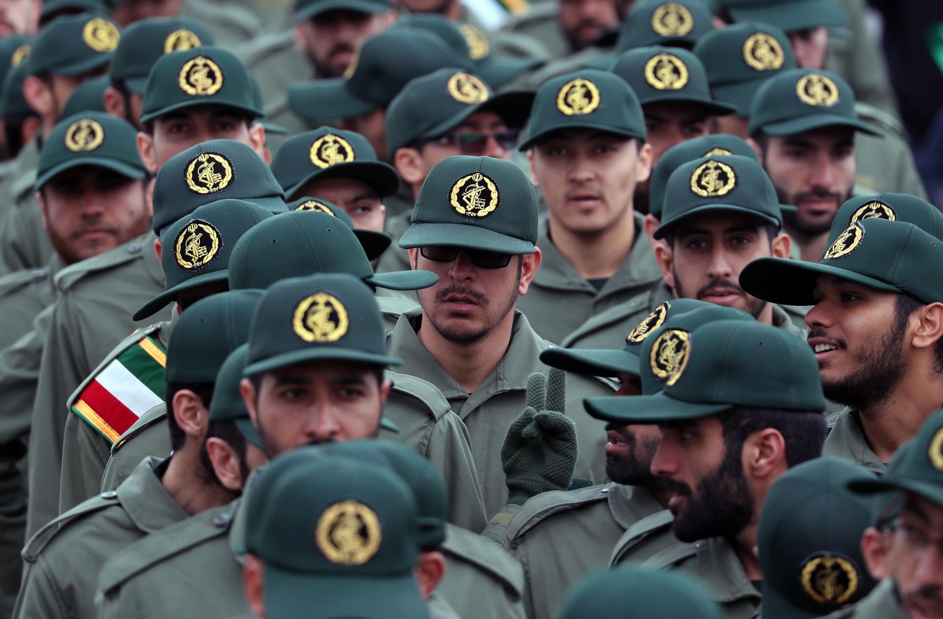 Imagen de archivo de miembros de la Guardia Revolucionaria iraní. EFE/ Abedin Taherkenareh