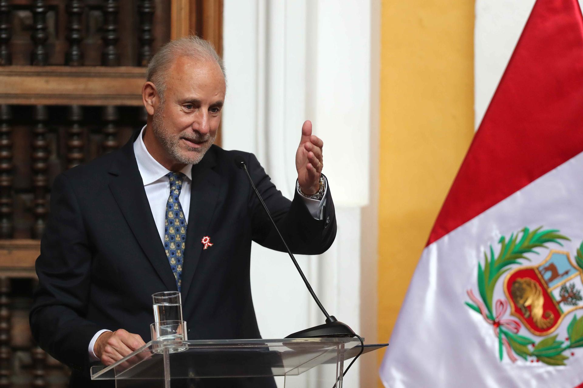 El ministro de Relaciones Exteriores de Perú, Javier González-Olaechea, en una foto de archivo. EFE/Paolo Aguilar