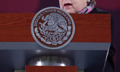 Imagen de archivo de la secretaria de Exteriores de México, Alicia Bárcena, durante una rueda de prensa este lunes en el Palacio Nacional de la Ciudad de México (México). EFE/ Sáshenka Gutiérrez