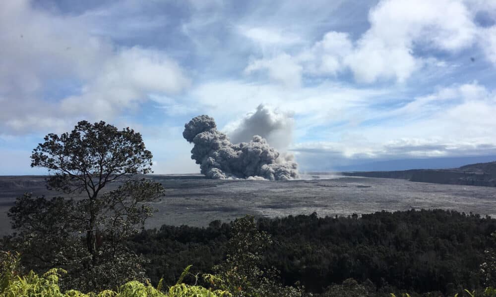 Erupción del volcán Kilauea (Hawai) en 2018. Crédito: Universidad de Oregón