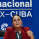 ohana Tablada, subdirectora general para Estados Unidos del ministerio de Relaciones Exteriores de Cuba, habla durante una conferencia de prensa, este martes en la sede del centro de Prensa Internacional, en La Habana (Cuba). EFE/ Ernesto Mastrascusa