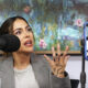 La cantante Greeicy habla durante una entrevista en el pódcast 'Sin Sostén', el 26 de abril de 2024, en Bogotá (Colombia). EFE/ Irene Escudero