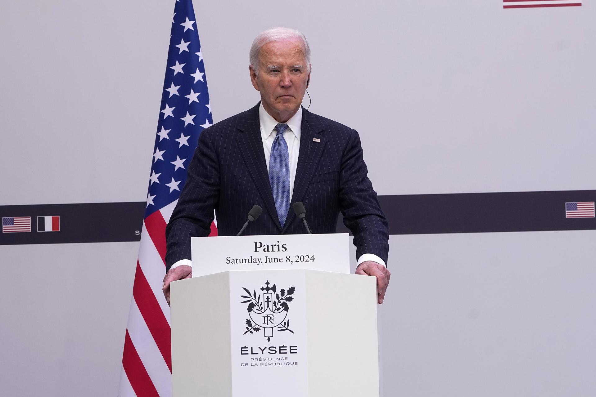 El presidente de EE.UU. Joe Biden durante una visita de Estado en París (Francia.). EFE/EPA/MICHEL EULER / POOL MAXPPP OUT